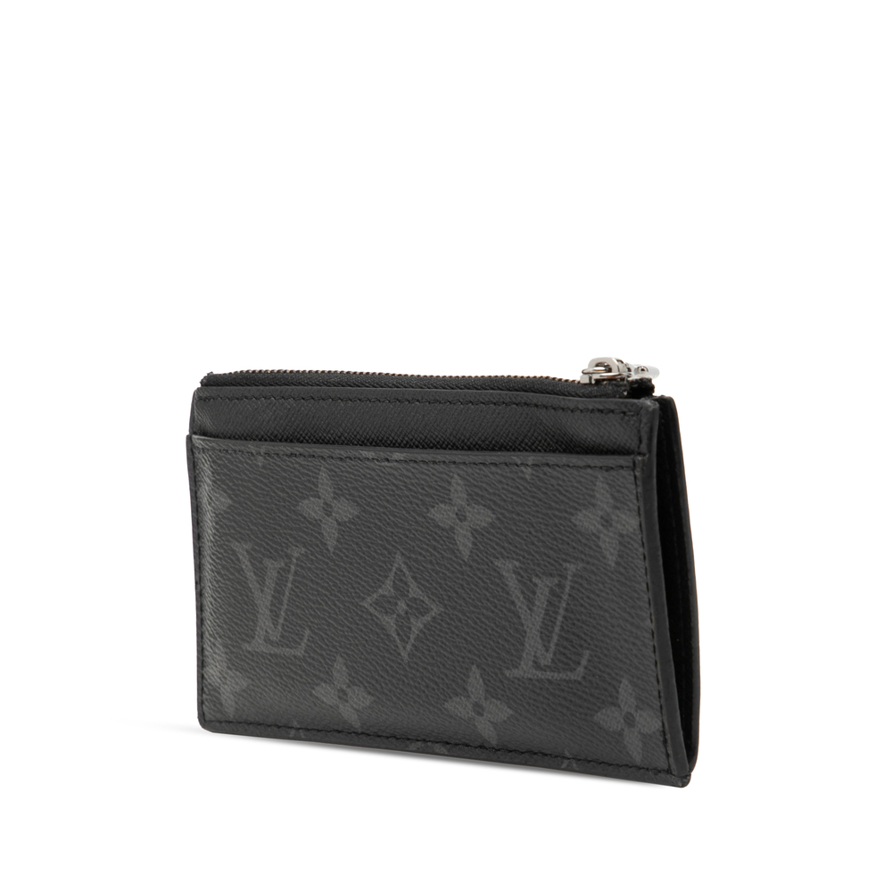 Pre-Loved Louis Vuitton Monogram Eclipse Reverse Taigarama Coin Card Holder - Picture 2 of 6